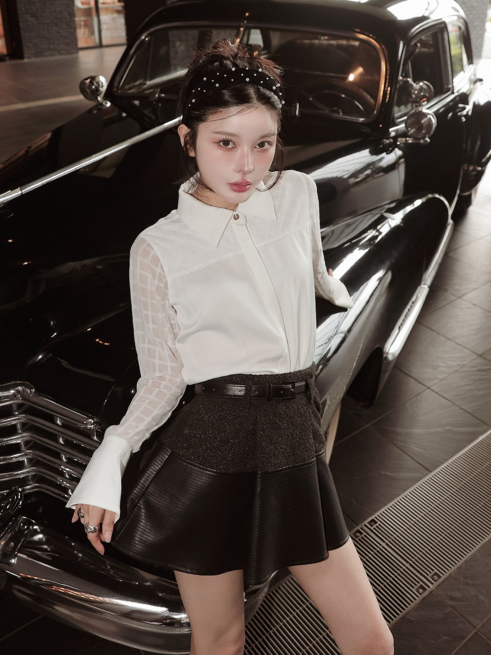 モデル:160cm(着用サイズ:S 着用カラー:BLK)