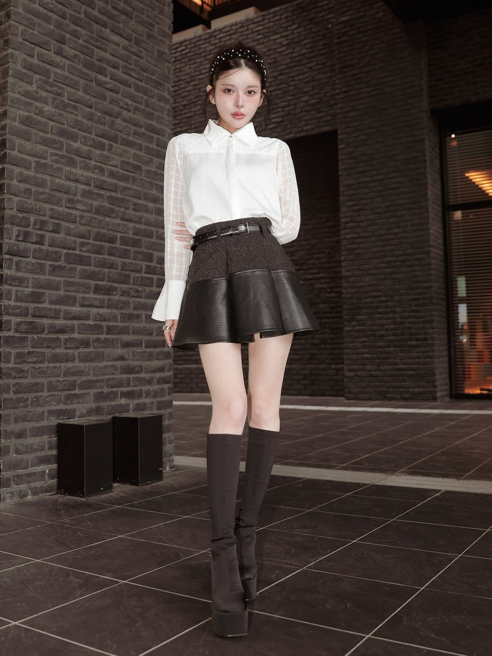 モデル:160cm(着用サイズ:S 着用カラー:BLK)