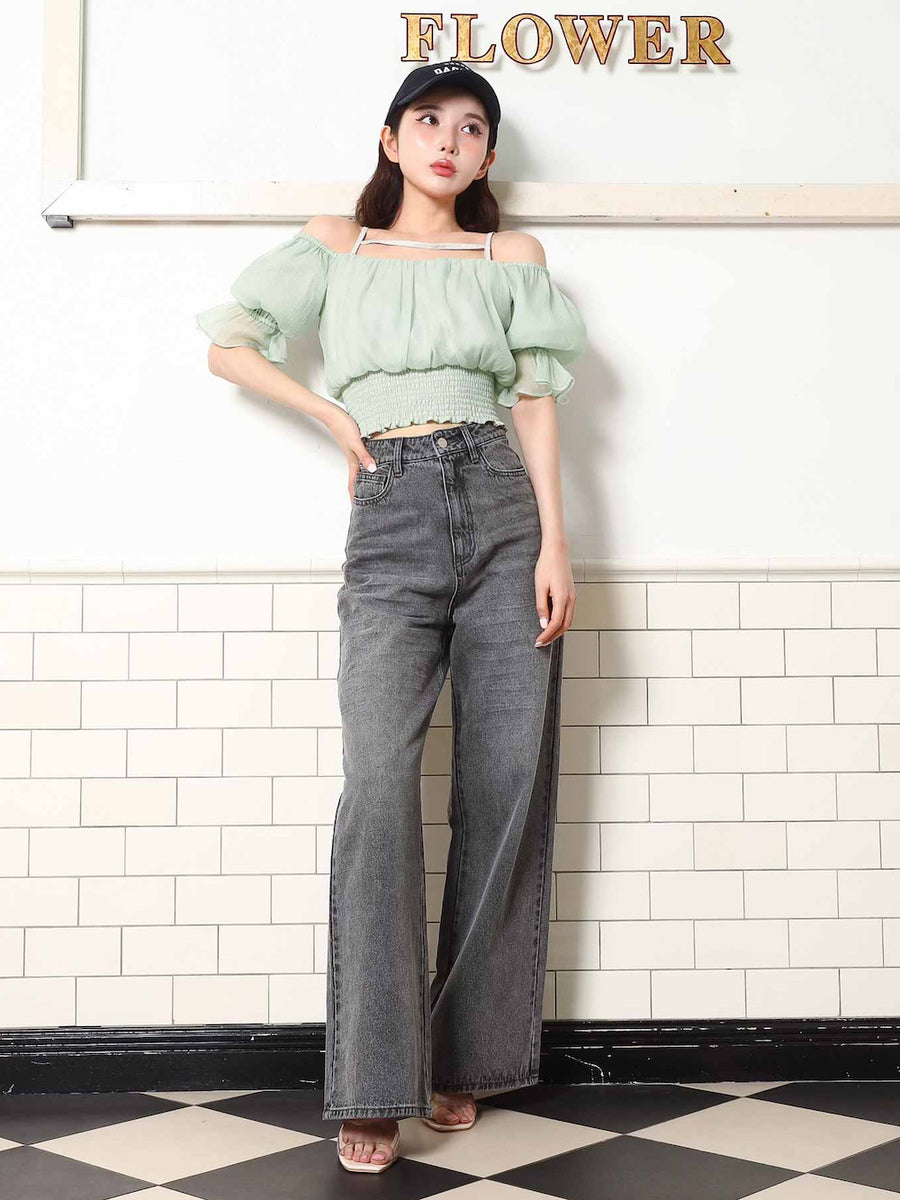 モデル:160cm(着用サイズ:FREE 着用カラー:MNT)