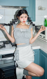 モデル:160cm(着用サイズ:FREE 着用カラー:GRY)