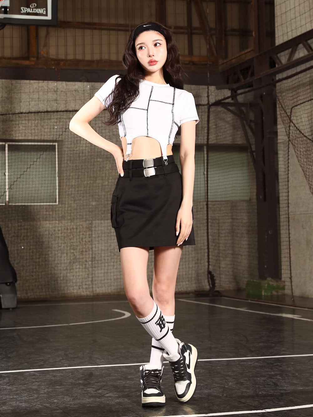 モデル:160cm(着用サイズ:S 着用カラー:BLK)