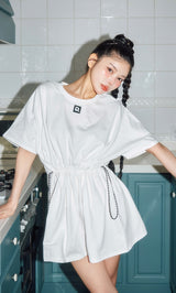 モデル:160cm(着用サイズ:FREE 着用カラー:WHT)