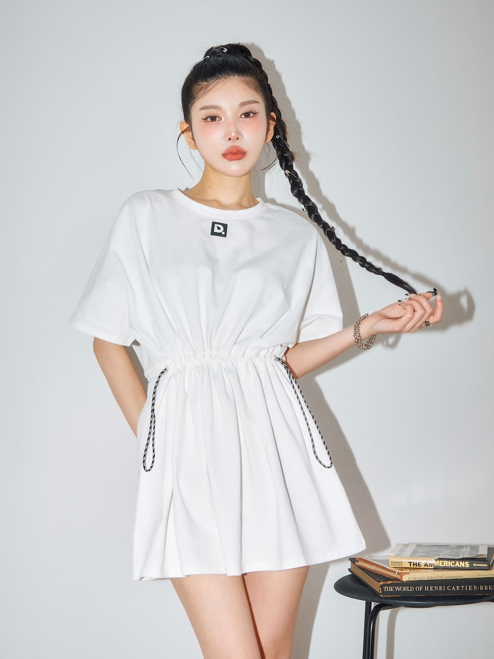 モデル:160cm(着用サイズ:FREE 着用カラー:WHT)