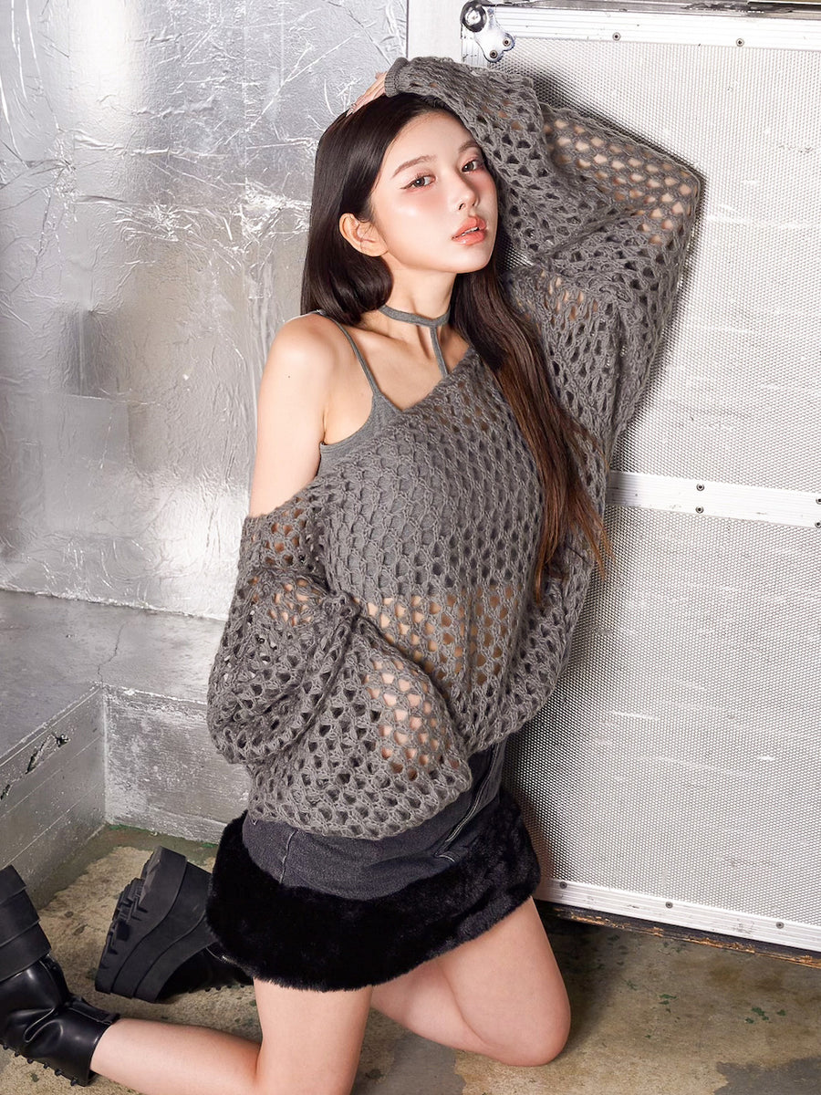 モデル:160cm(着用サイズ:FREE 着用カラー:GRY)