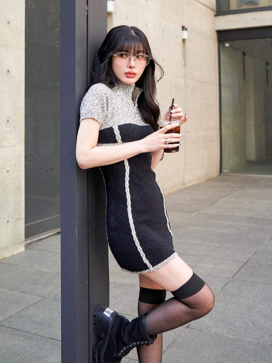モデル:160cm(着用サイズ:FREE 着用カラー:BLK)