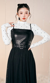 モデル:160cm(着用サイズ:FREE 着用カラー:BLK)
