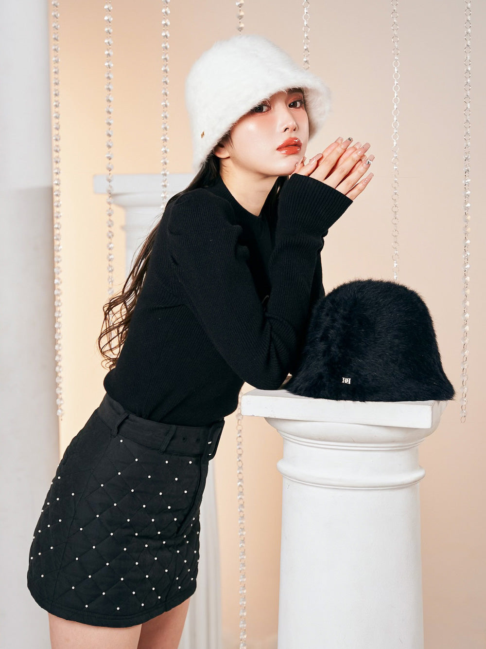 サイズ:FREE カラー:WHT/BLK