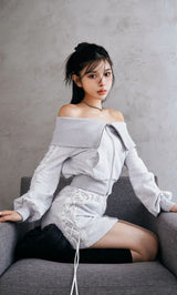 モデル:160cm(着用サイズ:FREE 着用カラー:L-GRY)