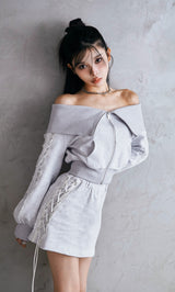 モデル:160cm(着用サイズ:FREE 着用カラー:L-GRY)