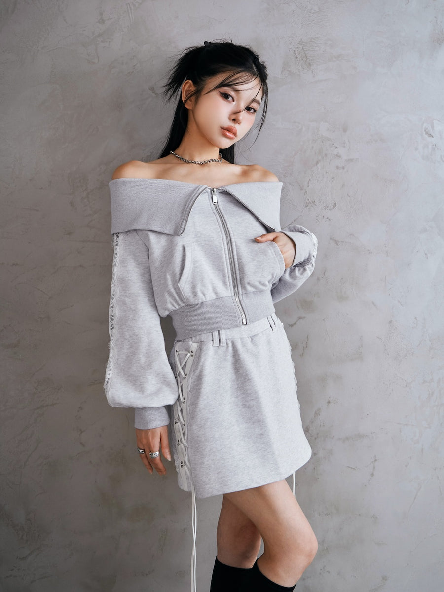 モデル:160cm(着用サイズ:FREE 着用カラー:L-GRY)