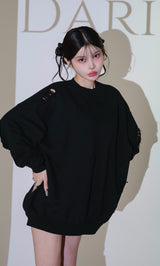 モデル:160cm(着用サイズ:FREE 着用カラー:BLK)
