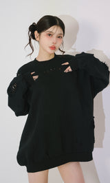 モデル:160cm(着用サイズ:FREE 着用カラー:BLK)