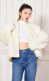 モデル:160cm(着用サイズ:FREE 着用カラー:WHT)