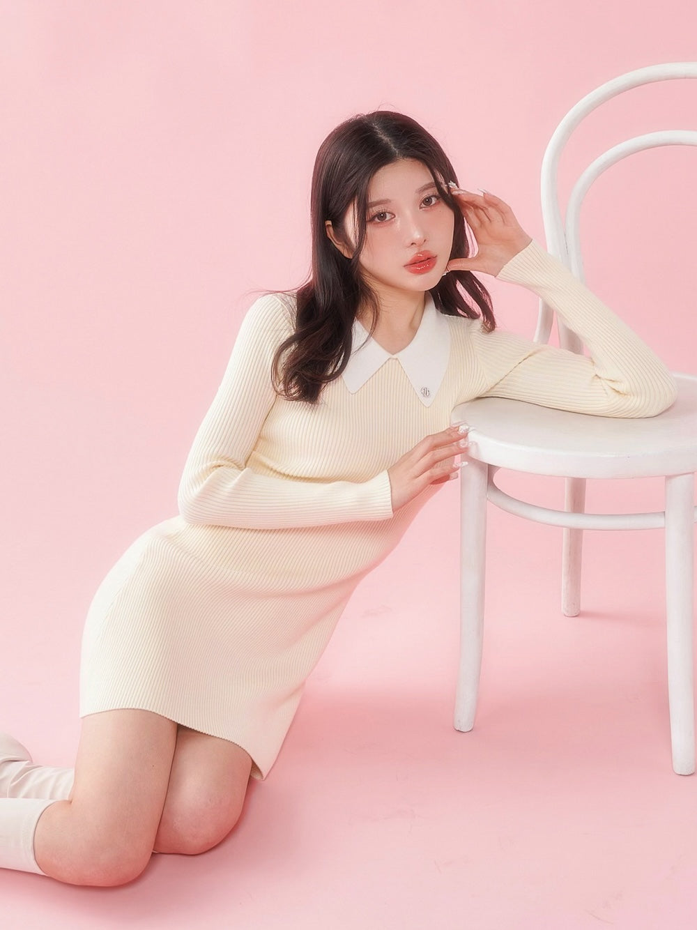 モデル:160cm(着用サイズ:FREE 着用カラー:IVO)