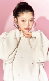 モデル:160cm(着用サイズ:FREE 着用カラー:WHT)