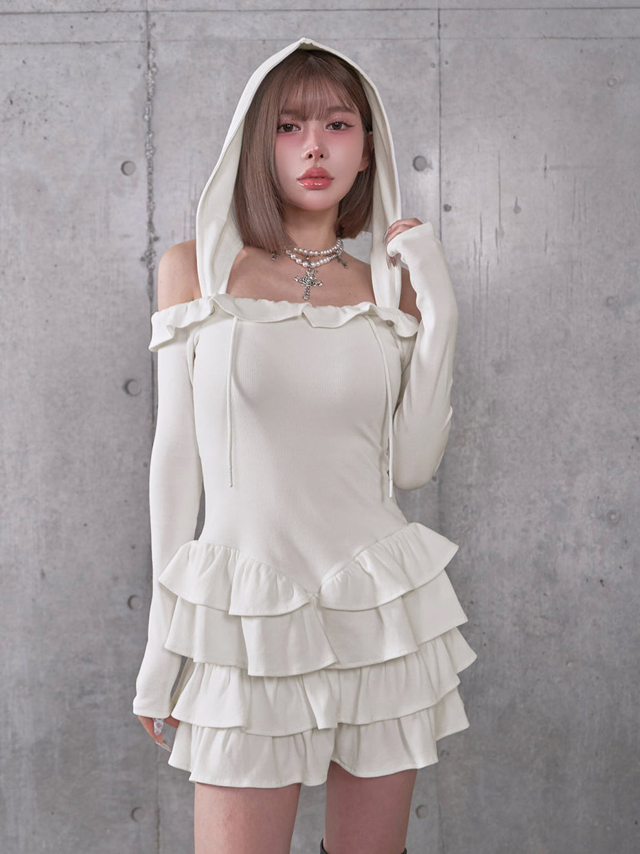 モデル:160cm(着用サイズ:FREE 着用カラー:WHT)