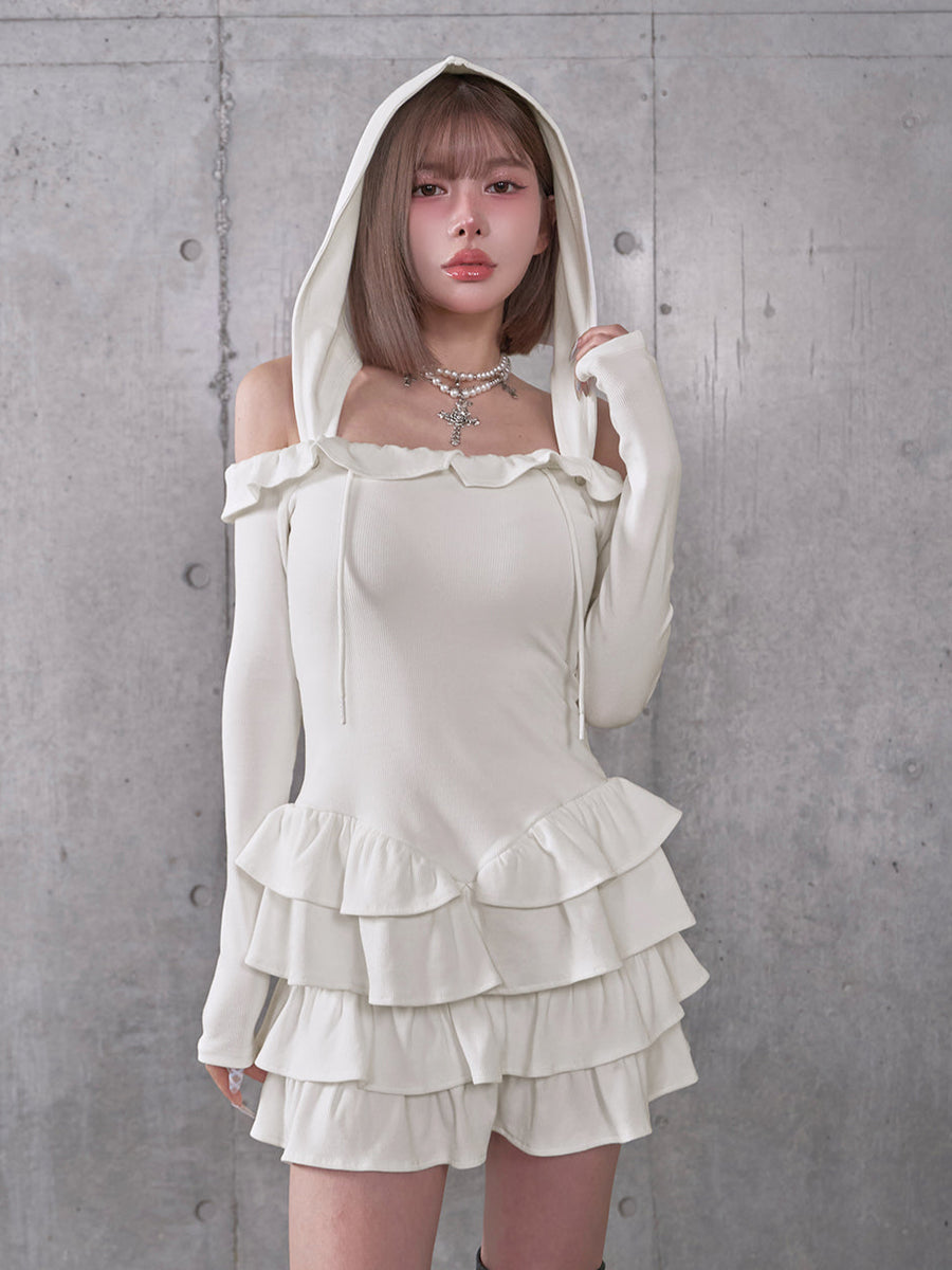 モデル:160cm(着用サイズ:FREE 着用カラー:WHT)