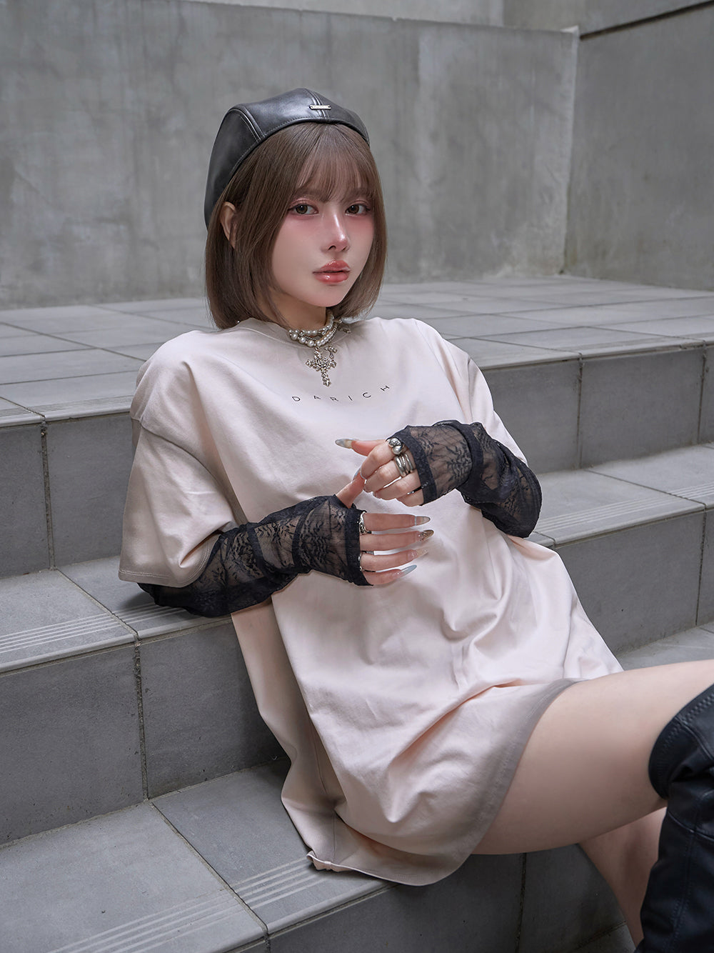 モデル:160cm(着用サイズ:FREE 着用カラー:PNK)