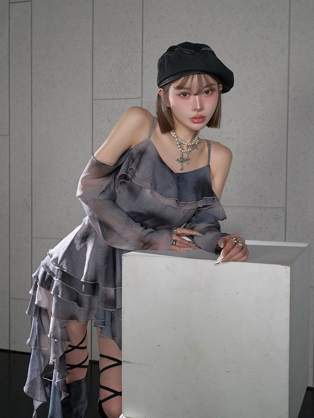 モデル:160cm(着用サイズ:FREE 着用カラー:PNK)