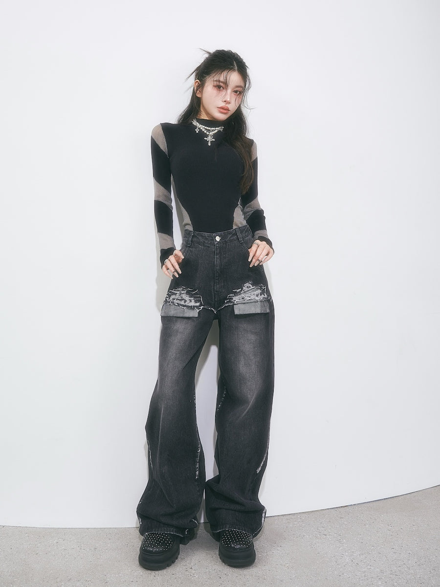 モデル:160cm(着用サイズ:FREE 着用カラー:BLK)