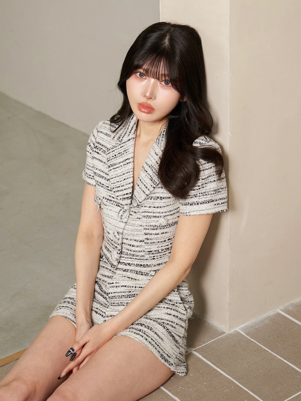 モデル:160cm(着用サイズ:FREE 着用カラー:WHT)