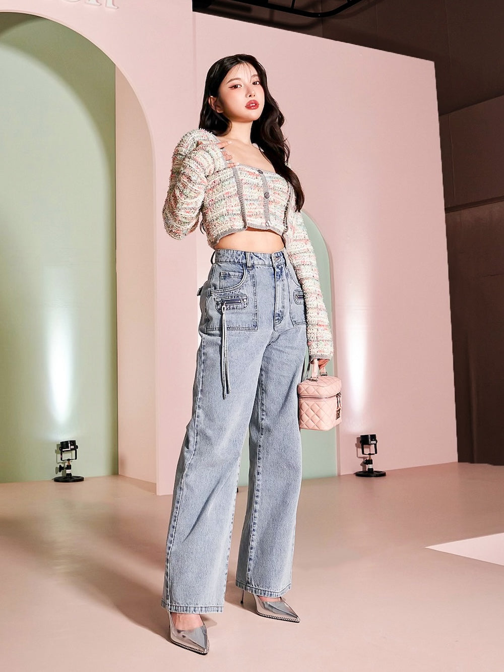 モデル:160cm(着用サイズ:FREE 着用カラー:MNT)