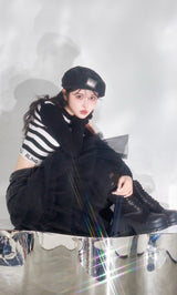 モデル:160cm(着用サイズ:M 着用カラー:BLK)