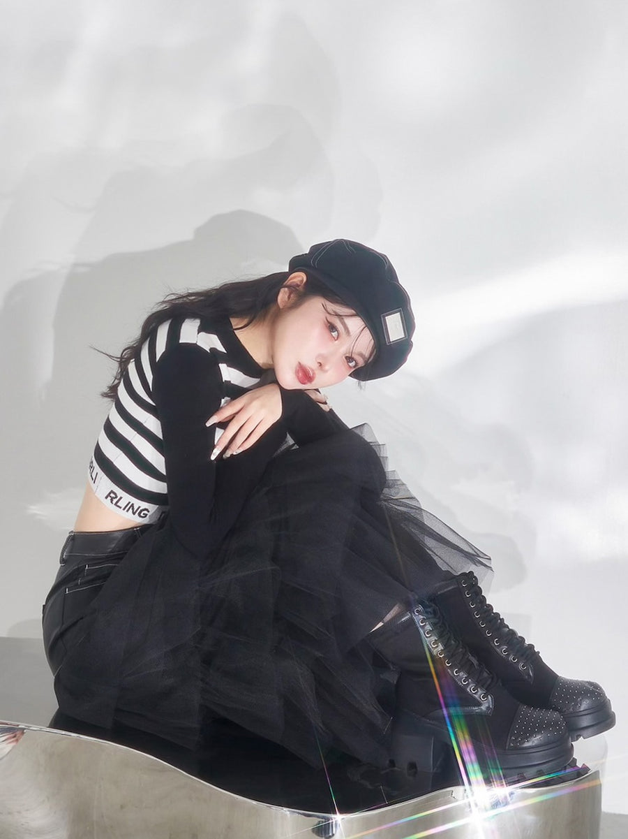 モデル:160cm(着用サイズ:M 着用カラー:BLK)