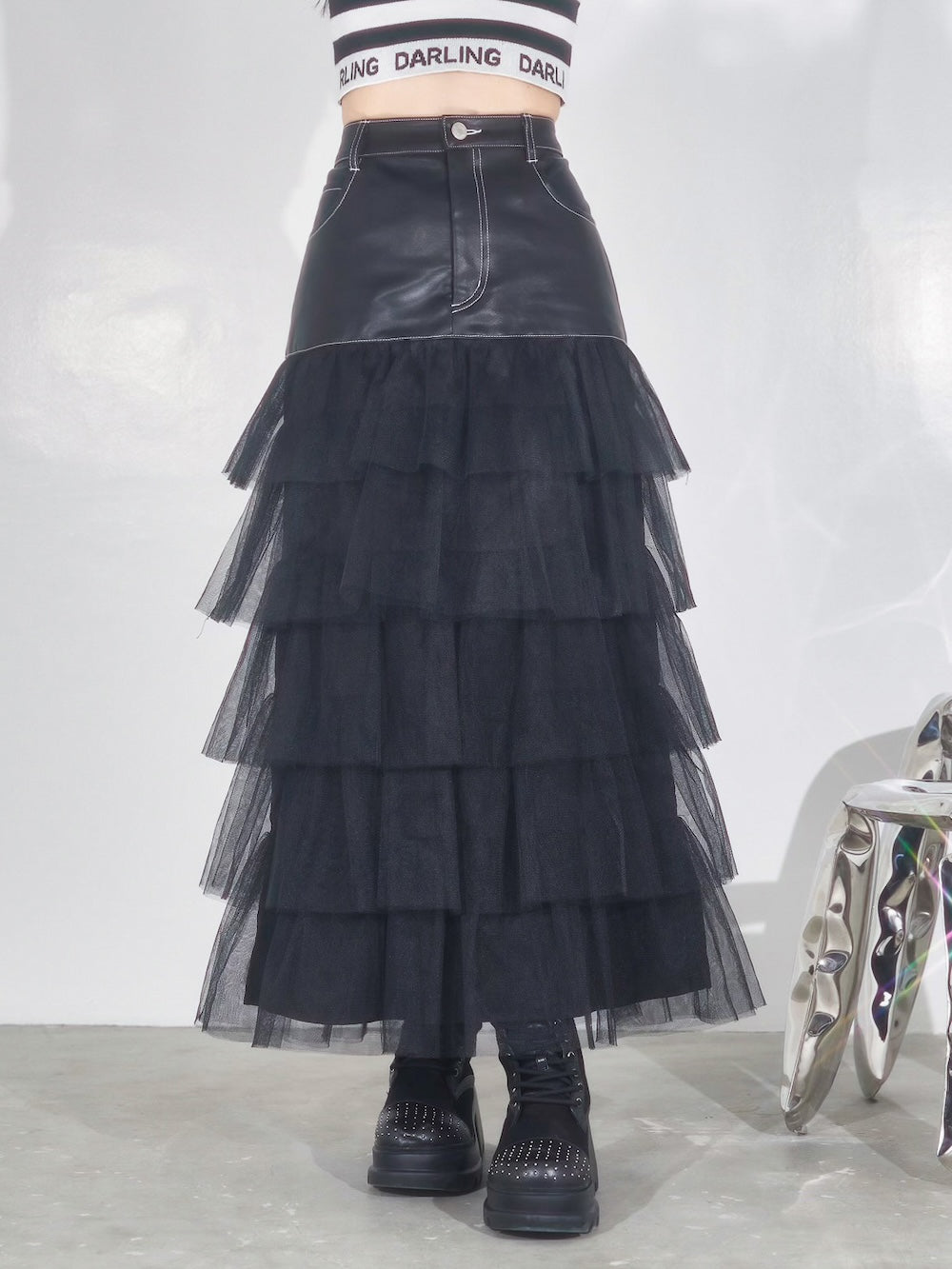 モデル:160cm(着用サイズ:M 着用カラー:BLK)