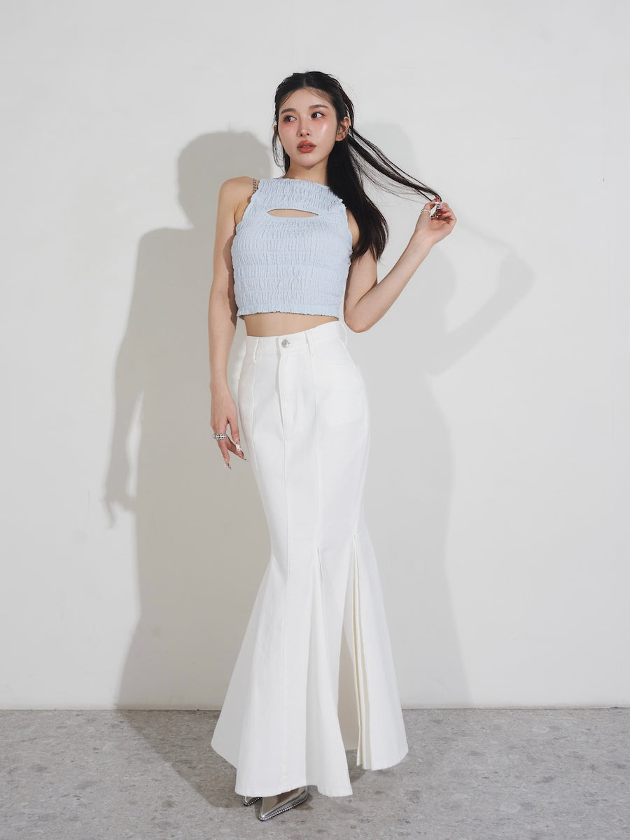モデル:160cm(着用サイズ:S 着用カラー:WHT)