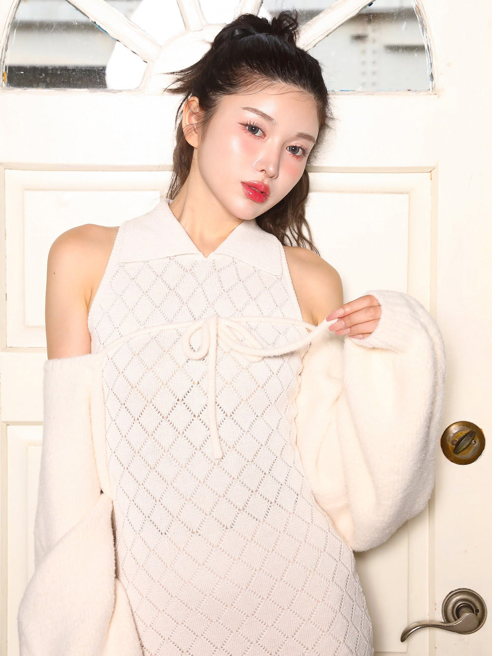 モデル:160cm(着用サイズ:FREE 着用カラー:IVO)