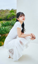 モデル:160cm(着用サイズ:FREE 着用カラー:WHT)