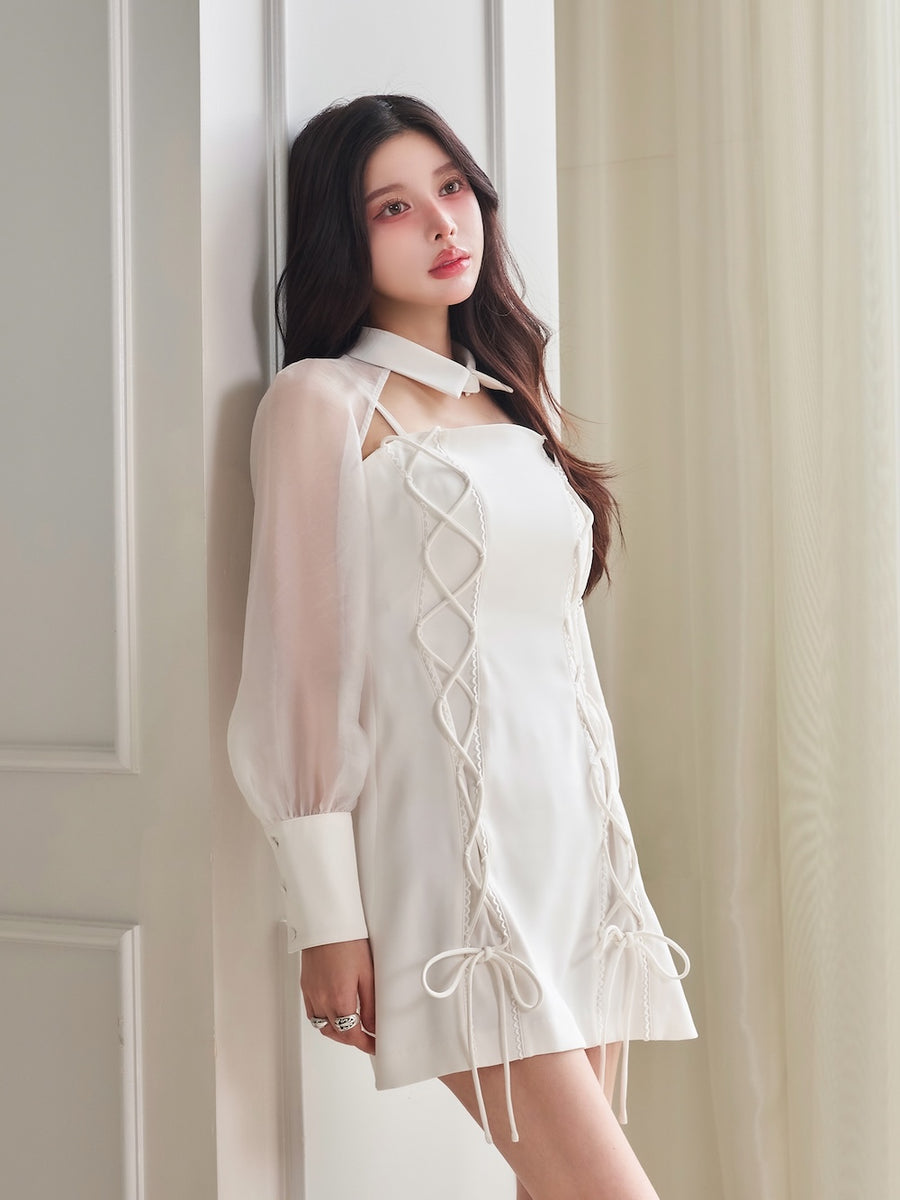 モデル:160cm(着用サイズ:FREE 着用カラー:WHT)