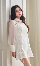モデル:160cm(着用サイズ:FREE 着用カラー:WHT)