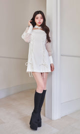 モデル:160cm(着用サイズ:FREE 着用カラー:WHT)