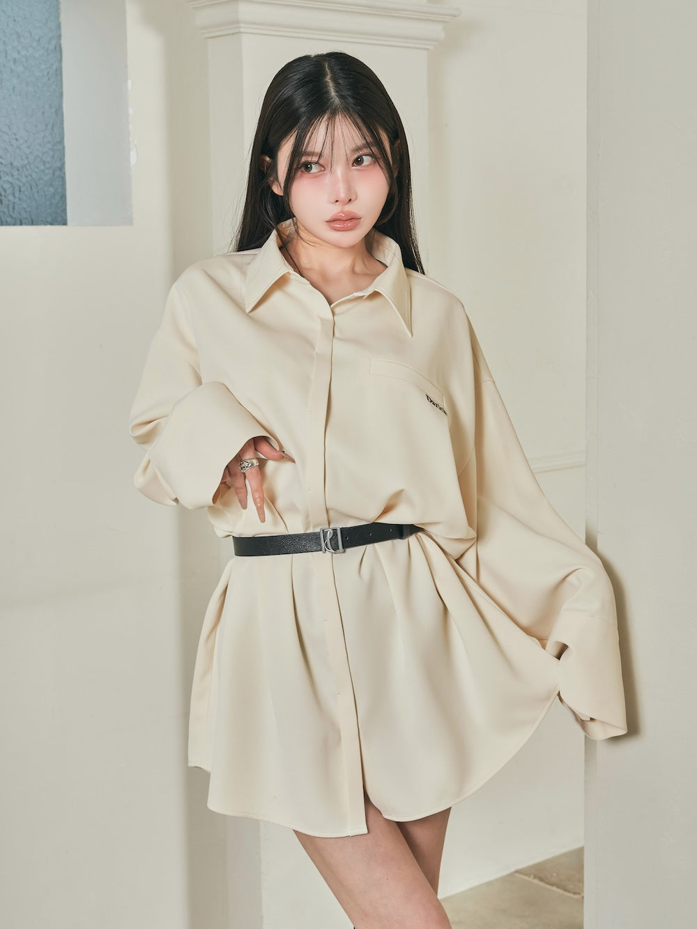 モデル:160cm(着用サイズ:FREE 着用カラー:IVO)
