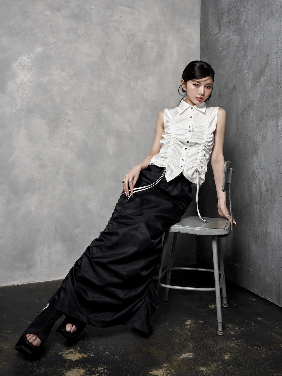 モデル:160cm(着用サイズ:FREE 着用カラー:WHT)