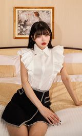モデル:160cm(着用サイズ:FREE 着用カラー:WHT)