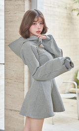 モデル:160cm(着用サイズ:FREE 着用カラー:GRY)