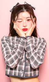モデル:160cm(着用サイズ:FREE 着用カラー:GRY)