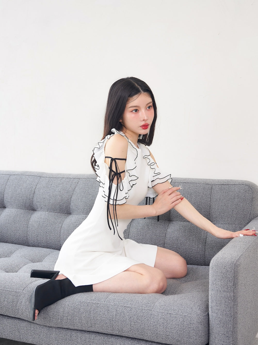 モデル:160cm(着用サイズ:FREE 着用カラー:IVO)