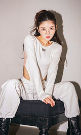 モデル:160cm(着用サイズ:FREE 着用カラー:WHT)