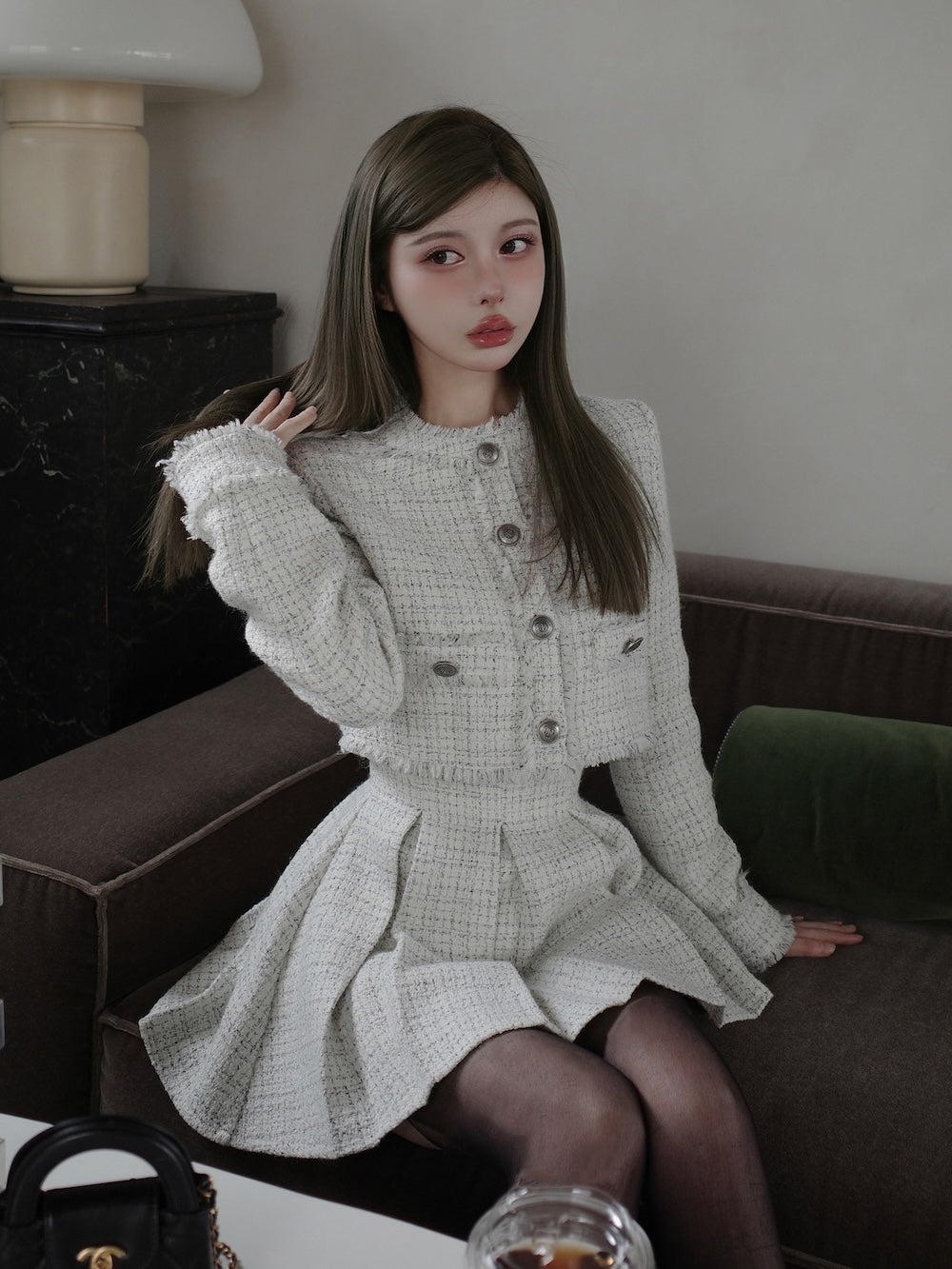 モデル:160cm(着用サイズ:S 着用カラー:WHT)