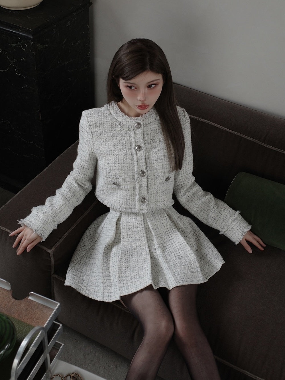 モデル:160cm(着用サイズ:S 着用カラー:WHT)