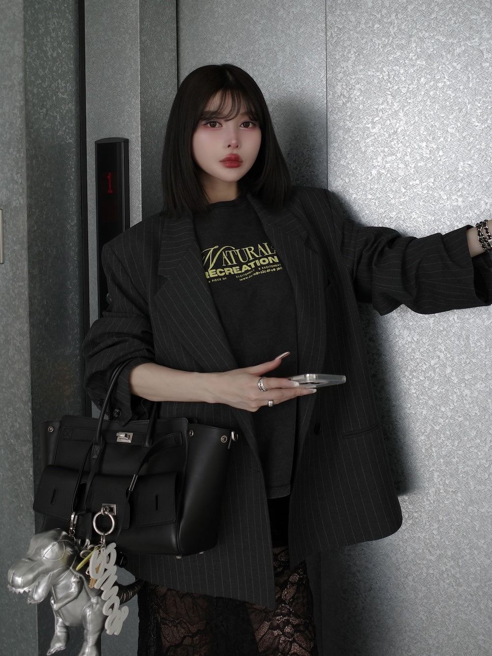 モデル:160cm(着用サイズ:FREE 着用カラー:C-GRY)