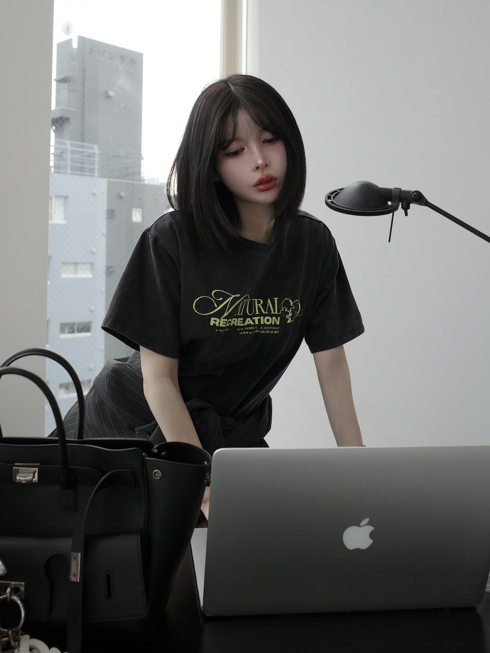 モデル:160cm(着用サイズ:FREE 着用カラー:C-GRY)