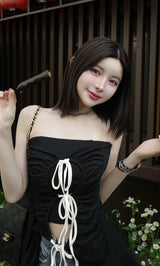 モデル:160cm(着用サイズ:FREE 着用カラー:BLK)