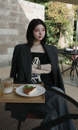 モデル:160cm(着用サイズ:FREE 着用カラー:BLK)