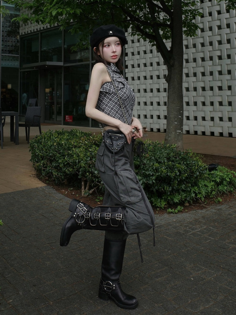モデル:160cm(着用サイズ:FREE 着用カラー:GRY)
