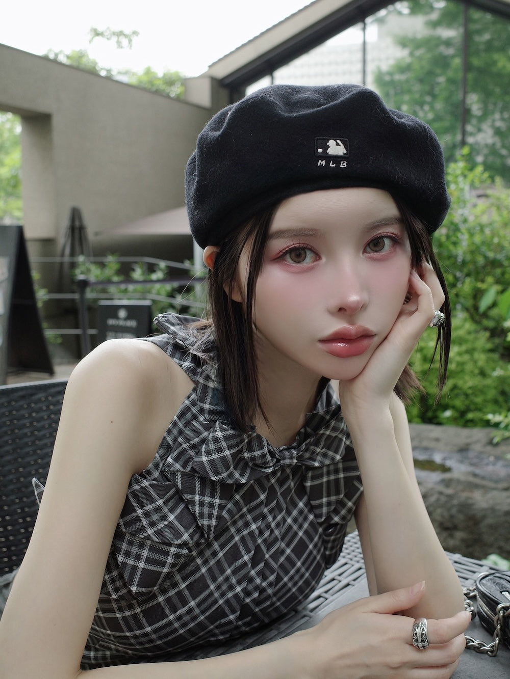 モデル:160cm(着用サイズ:FREE 着用カラー:GRY)